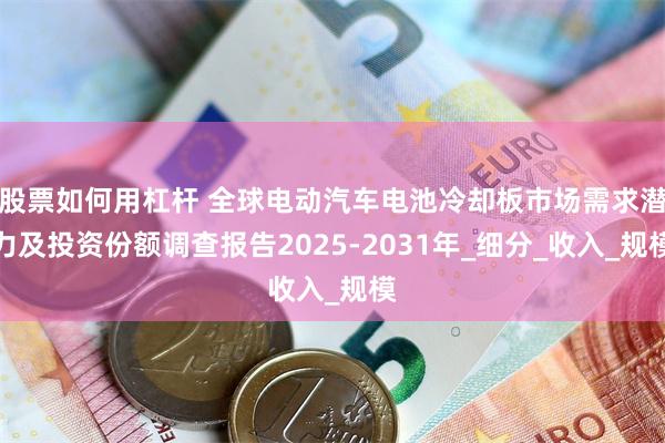股票如何用杠杆 全球电动汽车电池冷却板市场需求潜力及投资份额调查报告2025-2031年_细分_收入_规模