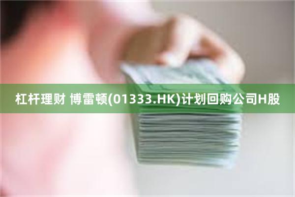 杠杆理财 博雷顿(01333.HK)计划回购公司H股